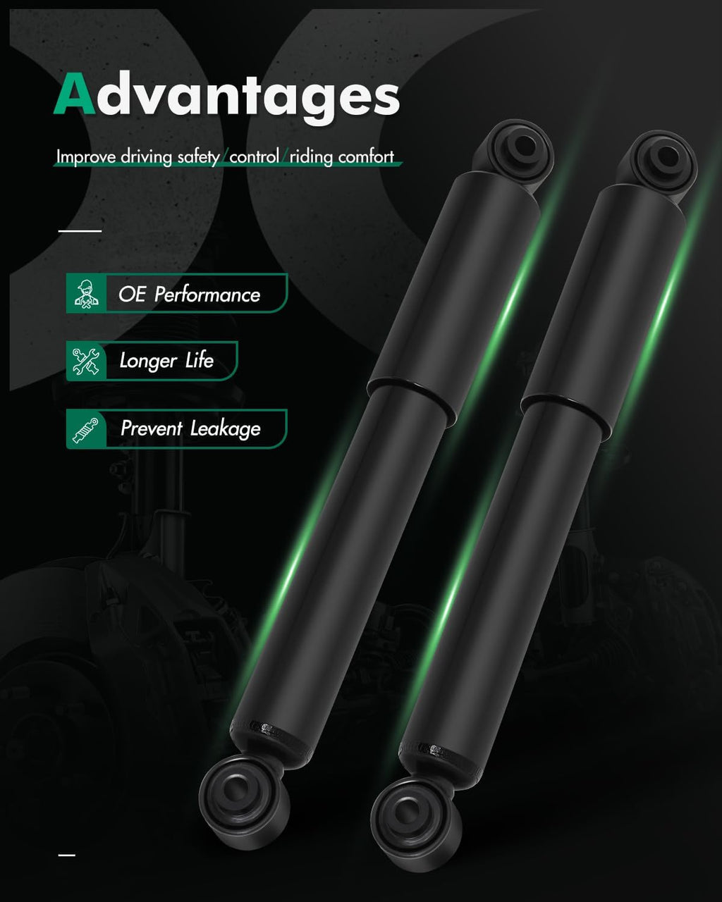 SCITOO Rear Shock Absorbers Fit for 2006-2012 Toyota RAV4