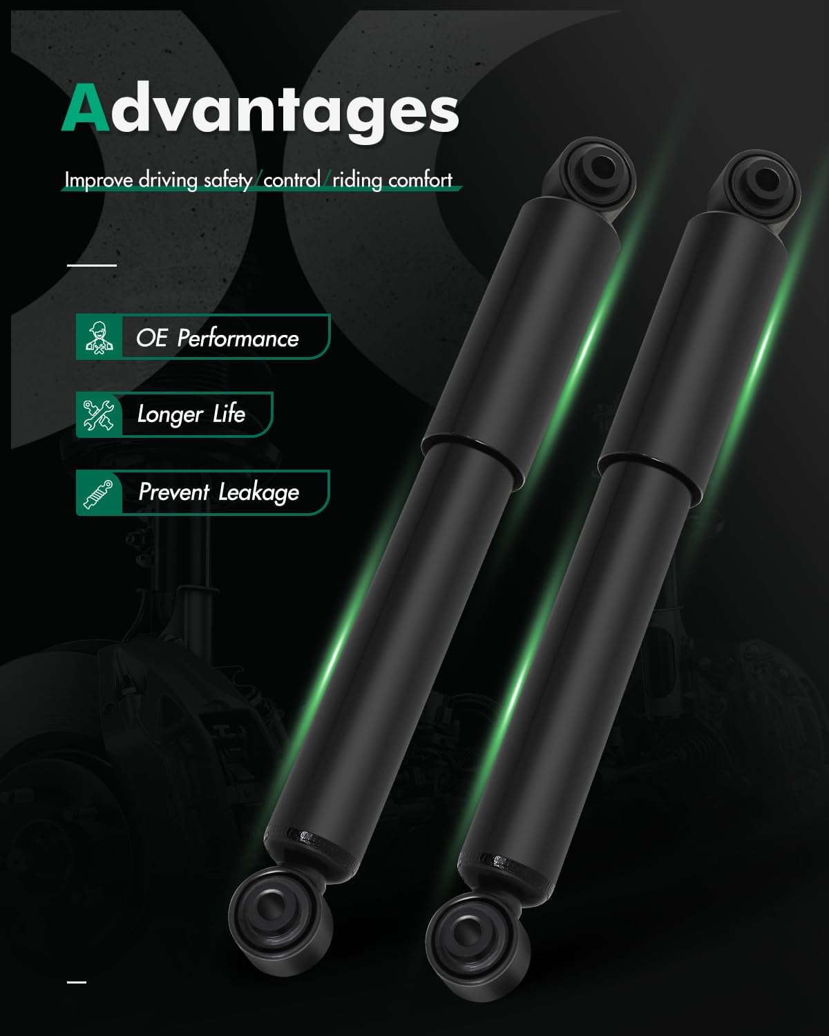 SCITOO Rear Shock Absorbers Fit for 2006-2012 Toyota RAV4