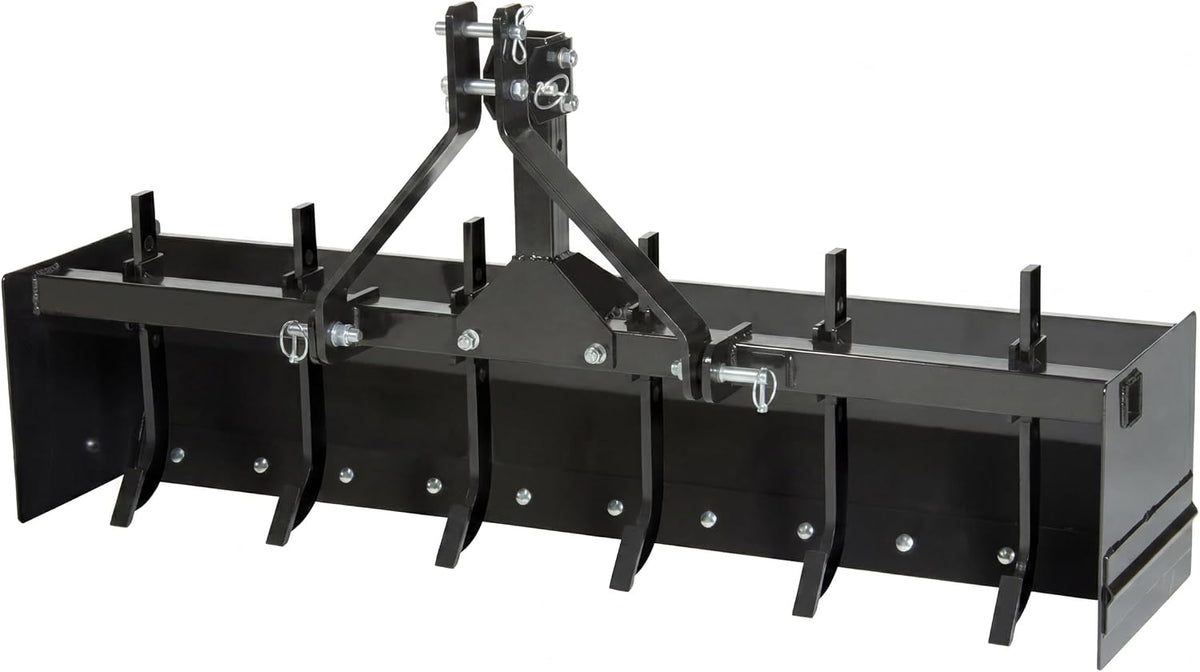 Impact IMPLEMENTS 55" Three-Point Box Scraper for Cat-0 Tractors. Great for Leveling & Grading for Crops and Planting.