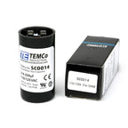 TEMCo 216-259 uF MFD CD60 Start Capacitor 110-125V AC Round | 50/60 Hz Motor Start Capacitor for HVAC, Compressor, Pump