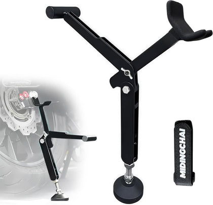 Motorcycle Stand Portable Motorcycle Rear Stand with Break Strap | Foldable Paddock Stand, Adjustable Height