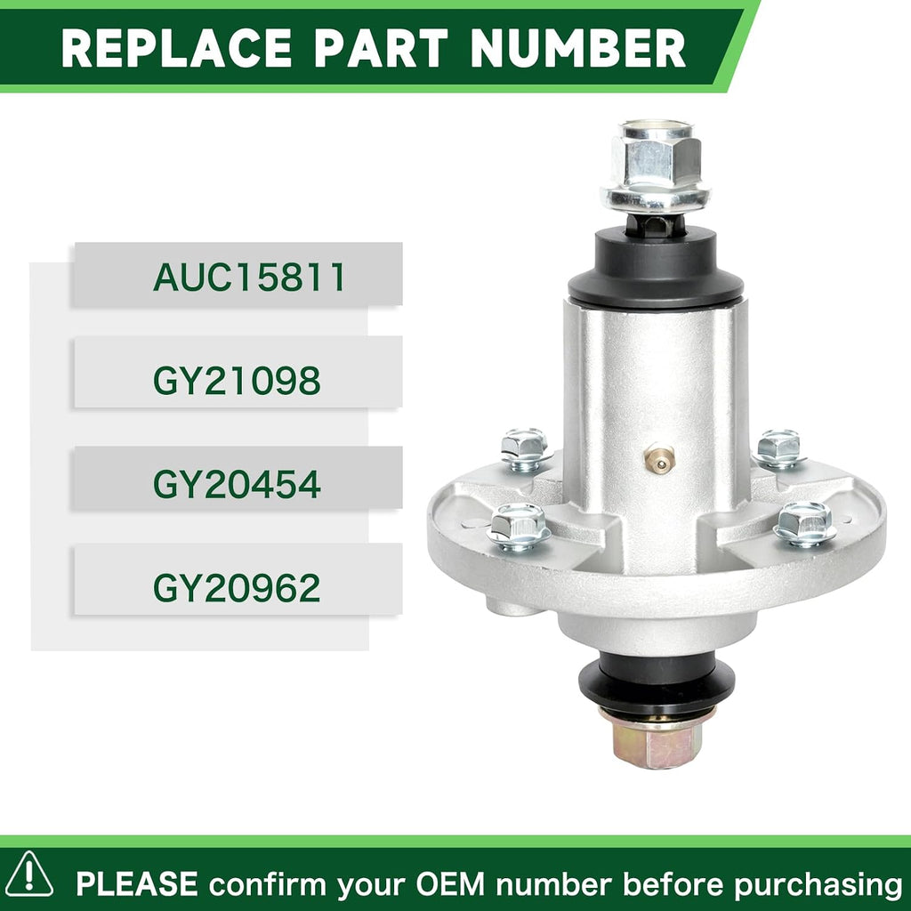 GY21098 AUC15811 GY20454 GY20867 GY20962 Spindle Assembly Fit for 42" 48" Deck John Deere LA100 LA110 LA115 LA120 LA125 LA145 LA105 D110 D130 D125 D140 E140 E130 Lawn Mower Parts 2 Pack
