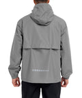 Men's Breathable Pullover Rain Jacket Shell Waterproof Raincoat