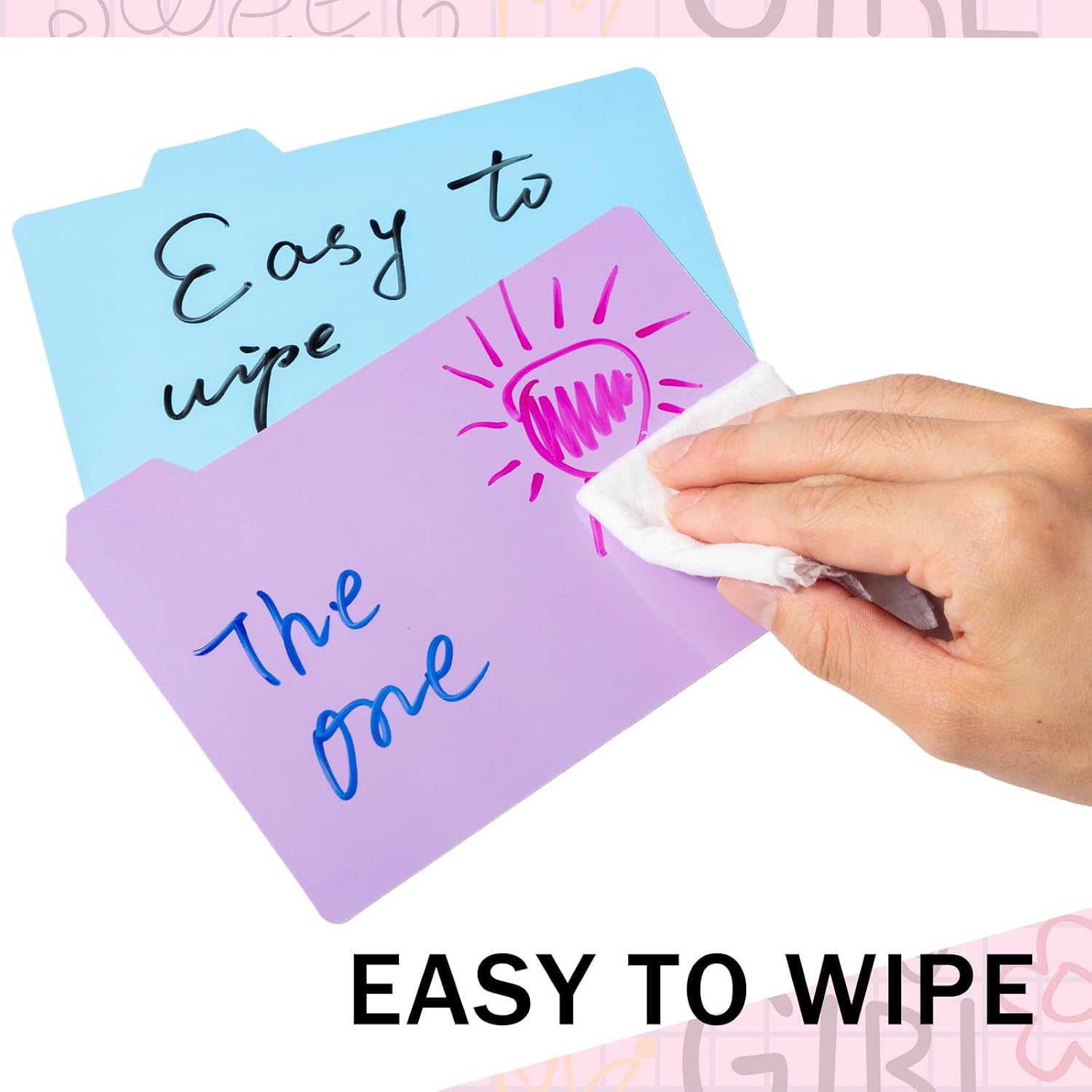 50 Pack 4 x 6 Inch Index Card Dividers with 2 Number Alphabet Sticker with Tab, Dry Erase Index Card Guide Set, Photo