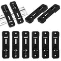 AHANDMAKER 10Pcs DIN Rail Mounting Brackets, 20mm Width Universal Mounting Supports Standard Plastic Industrial Electrical Clamps for Switches Circuit Breakers Solid State Relays, Black