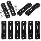 AHANDMAKER 10Pcs DIN Rail Mounting Brackets, 20mm Width Universal Mounting Supports Standard Plastic Industrial Electrical Clamps for Switches Circuit Breakers Solid State Relays, Black