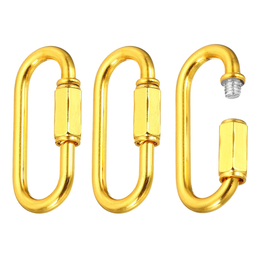 MECCANIXITY Chain Connectors 5mm Thick Gold 3Pack