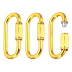 MECCANIXITY Chain Connectors 5mm Thick Gold 3Pack