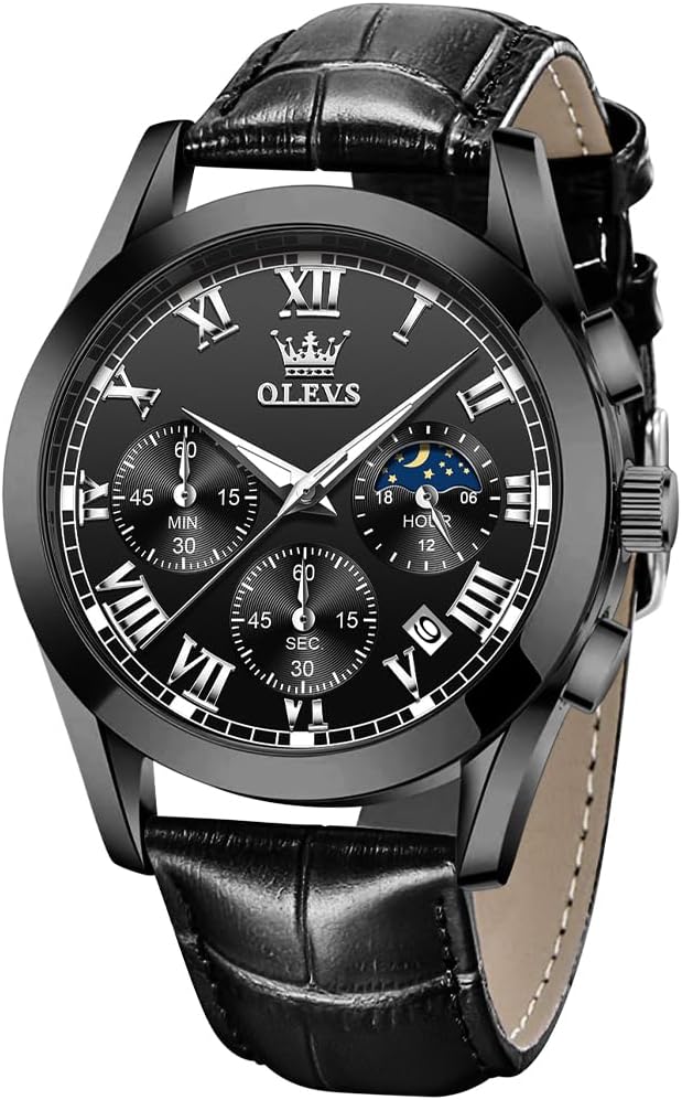 Mens Watches Stylish Chronograph Waterproof Luminous Silicon Strap Multifunction Watches for Men Business Men Wrist