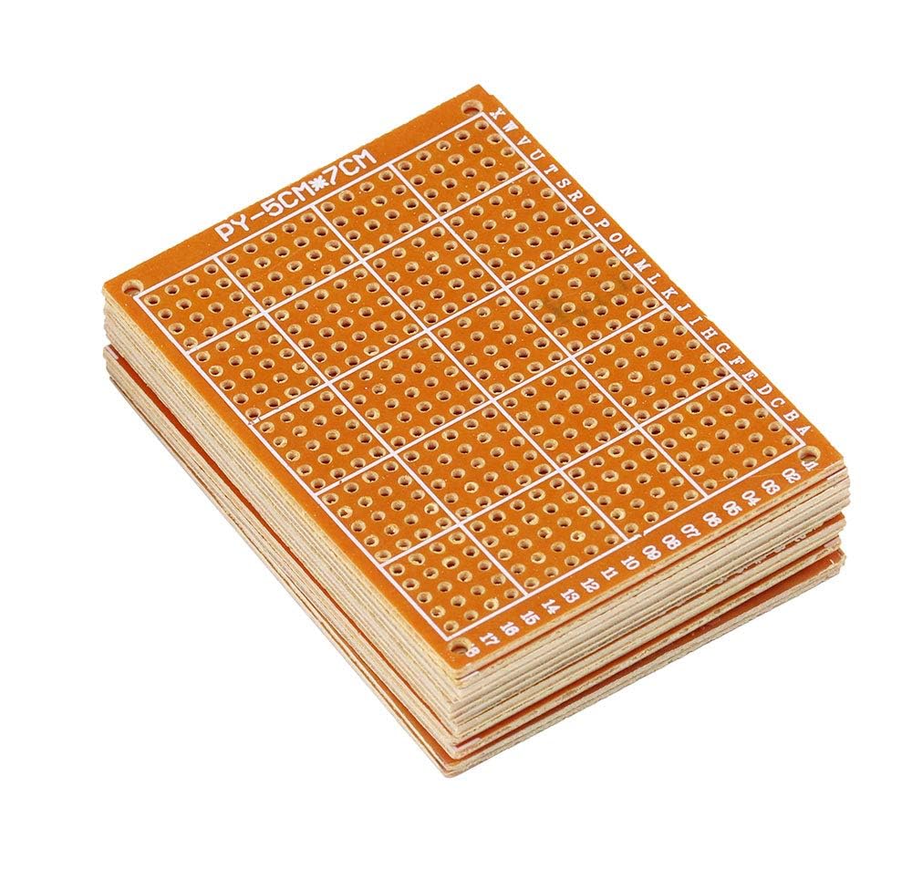 10pcs PCB Board Prototype Kit Protoboard Circuit Board Breadboards 432 Holes Perfboard Universal Printed Circuit Breadboard for DIY Soldering Electronic Projects and Electronic Experiment