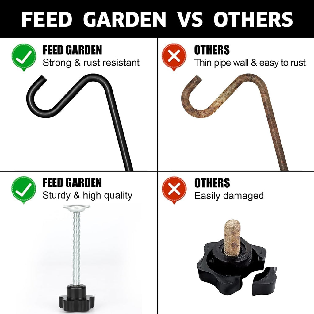 2 Pack 14 Inch Deck Hook, Deck Bird Feeder Hanger, Applicable Deck Thickness 1 Inch-3 Inch