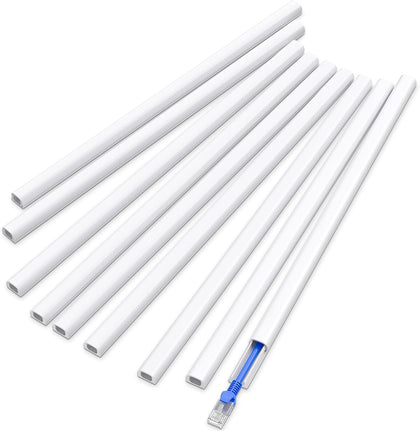 128in Cord Hider for 1 Cord, Self-Adhesive Cord Covers for Wires on Wall, Easier Install Wire Covers for Cords on
