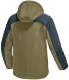 Men's Soft Shell Jacket Full Zip Fleece Lined Khaki M