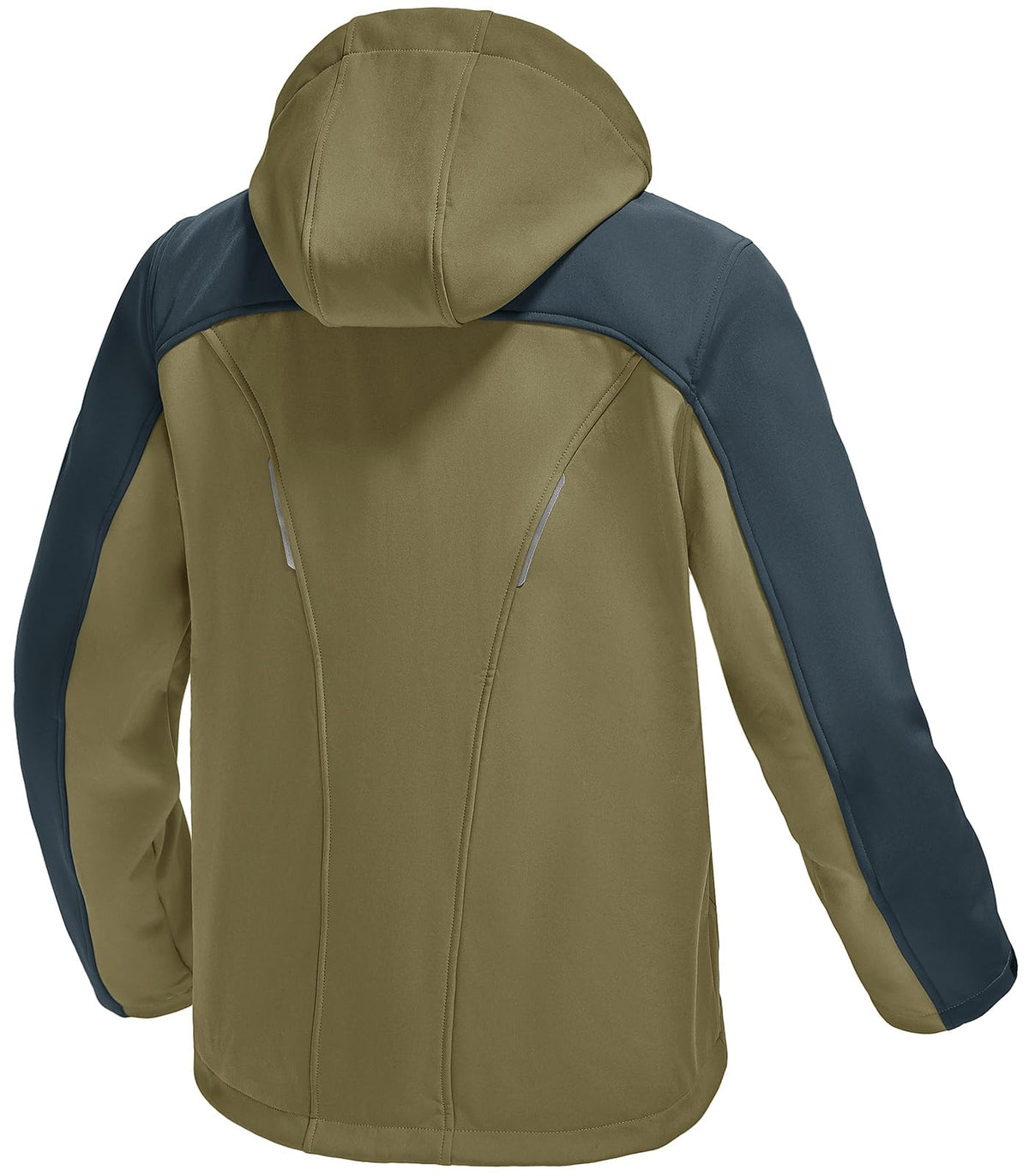 Men's Soft Shell Jacket Full Zip Fleece Lined Khaki M