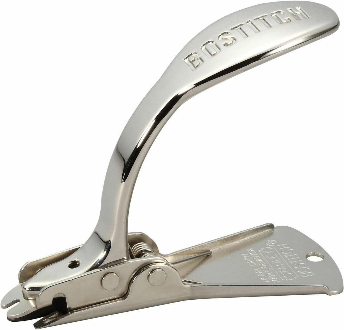 Office Heavy Duty & Carton Staple Remover, Built in Staple Shield, Wear- Resistant Nickle Plated Finish Chrome