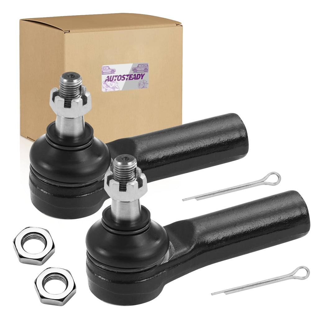 AUTOSTEADY Front Outer Tie Rod End Pair Compatible with 2001-09 Ford Escape