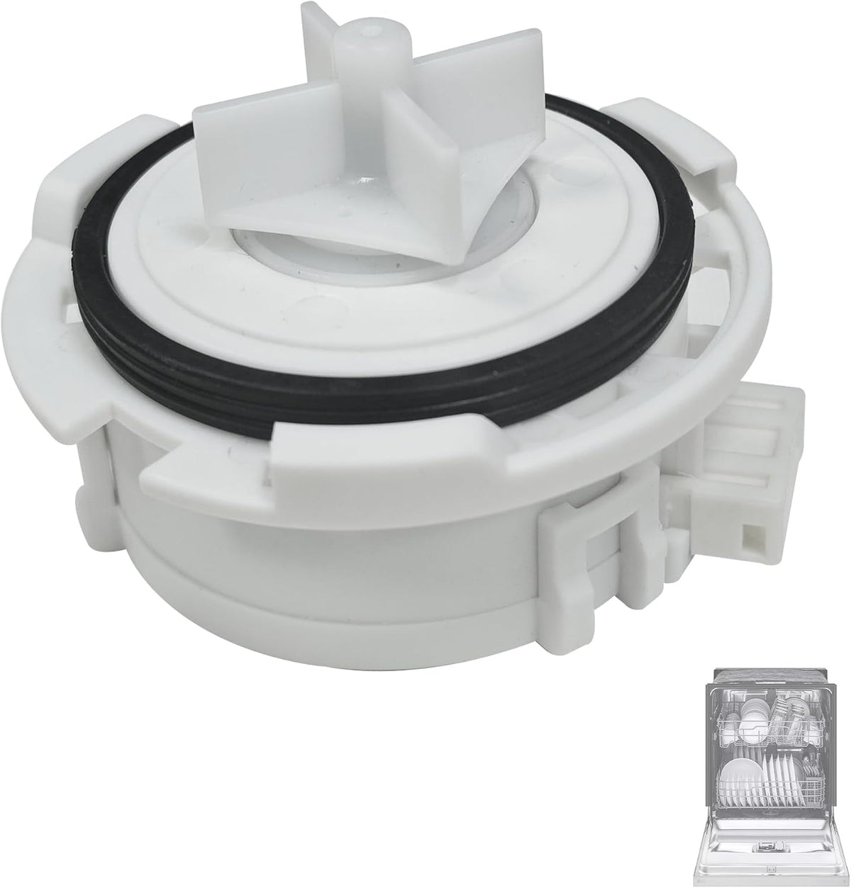 ABQ75742501 Dishwasher Drain Pump Motor Compatible with LG & Kenmore Model