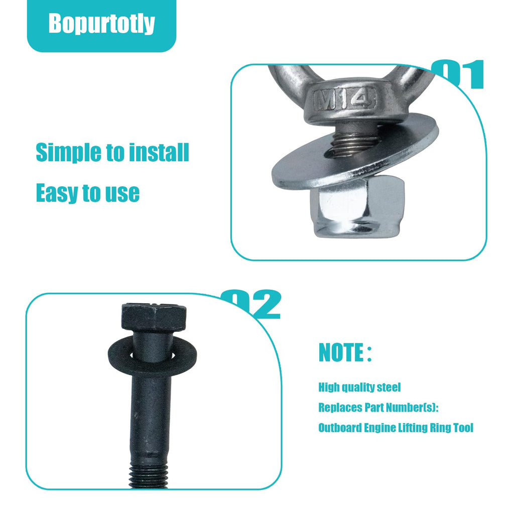 Outboard Engine Lifting Ring Tool Compatible with OMC, Johnson, BRP, ETEC Outboard Motor