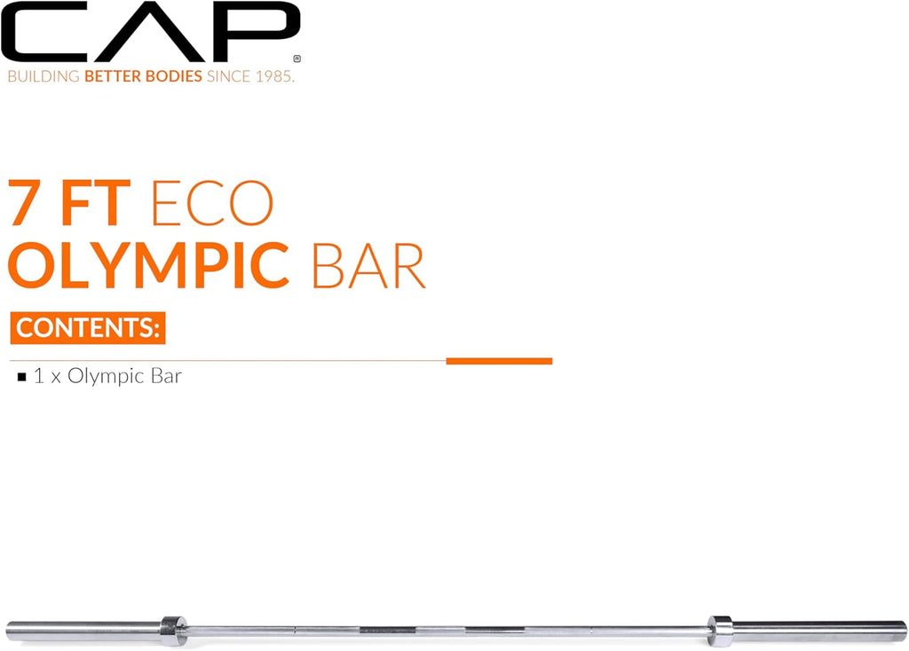 Olympic Barbell, 7ft Strength Training Weight Bar, Multiple Options