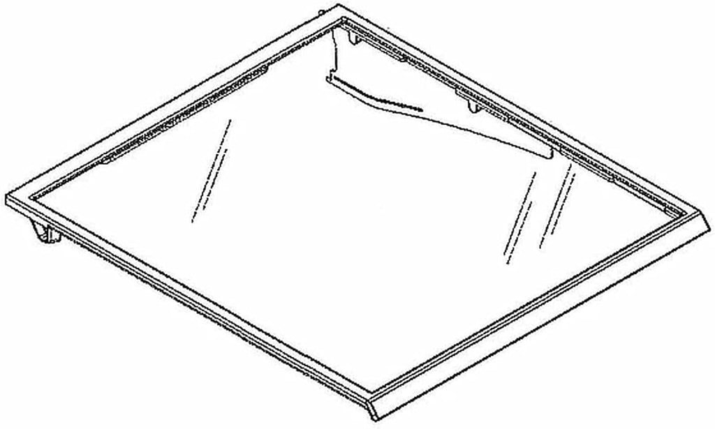 WR71X30137 Glass Shelf Left Replacement for Refrigerator Fresh Food Compartment, Left Side Glass Storage Shelf, Replacement Refrigerator Shelf, Compatible with GE Model GFE26JSMAFSS