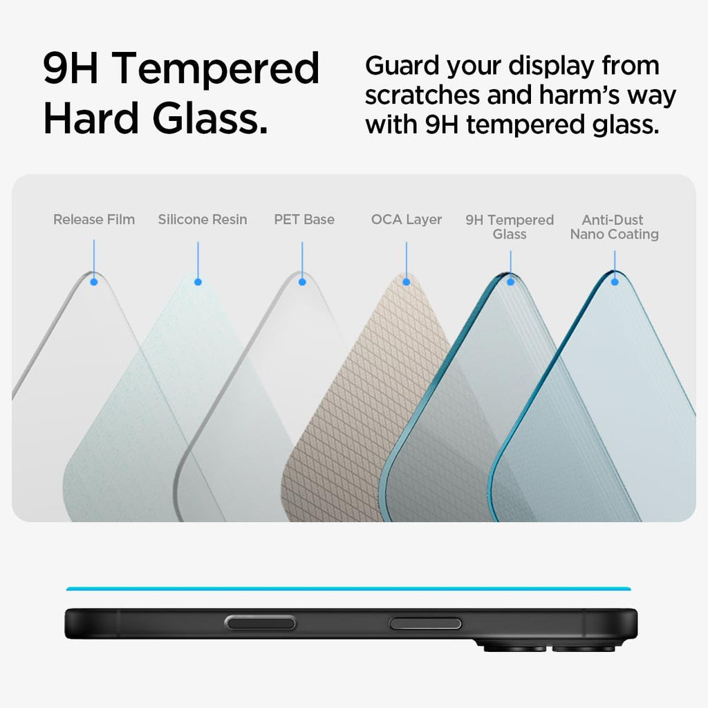 Tempered Glass Screen Protector [GlasTR EZ FIT] designed for iPhone 16 / iPhone 15 [2 Pack]