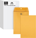 Clasp Envelopes, 6.5 x 9.5 Inch Brown Kraft Catalog Envelopes, for Mailing Small Business Papers, Gummed Closure, Box