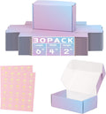 6x4x2 Inch Small Shipping Boxes for Small Business, 30 Pack Purple Mailing Boxes Corrugated Cardboard Mailer Gift