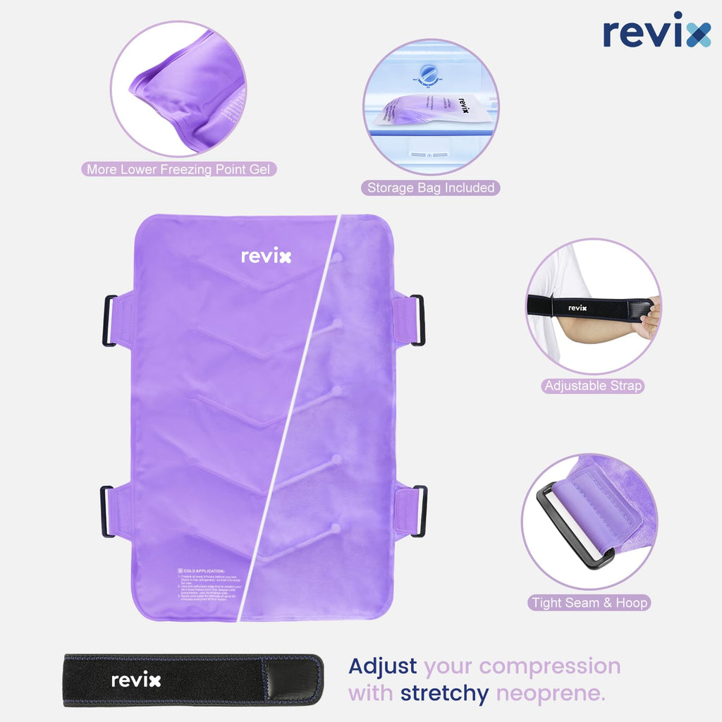 Extra-Large Back Ice Pack, Reusable Cold Packs for Full Back Relief