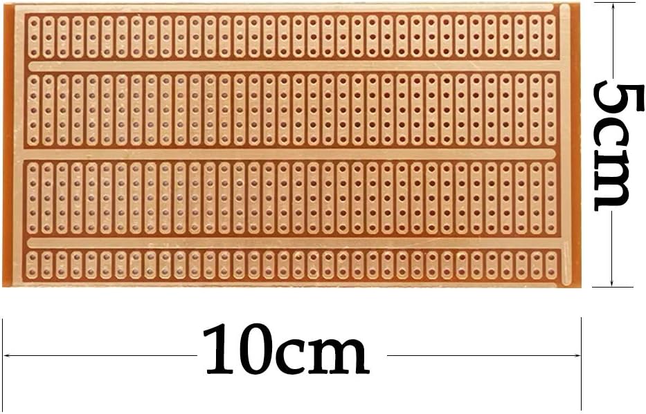 YUNGUI 50X100mm PCB Boards,12Pcs Copper Stripboards Prototype Perfboard for DIY Soldering Electronic Projects
