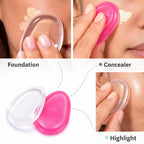 Silicone Makeup Sponge (2-Pack), Reusable Non-Absorbent Makeup Blender for Liquid, Cream & Powder, Latex-Free