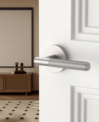 2 Pack Brushed Satin Nickel Dummy Interior Door Handles