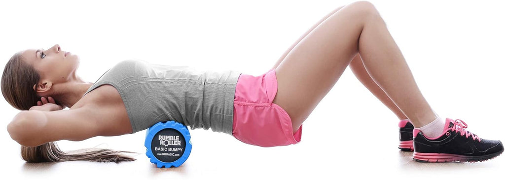 RumbleRoller Basic Bumpy Foam Roller, Solid Core EVA Foam Roller with Grid/Bump Texture for Deep Tissue Massage and
