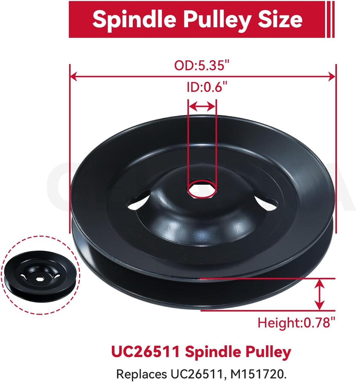 GELASKA 2Pack AM136733 Spindle with UC26511 Pulley for John Deere X300 Z225