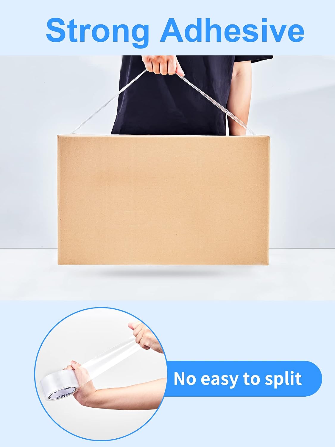 12 Rolls Clear Packing Tape, Heavy Duty Packaging Tape