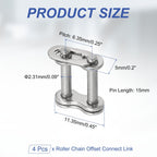 DTGN 4Pcs ISO(DIN) 04C-2 Roller Chain Connect Link, 6.35mm Pitch