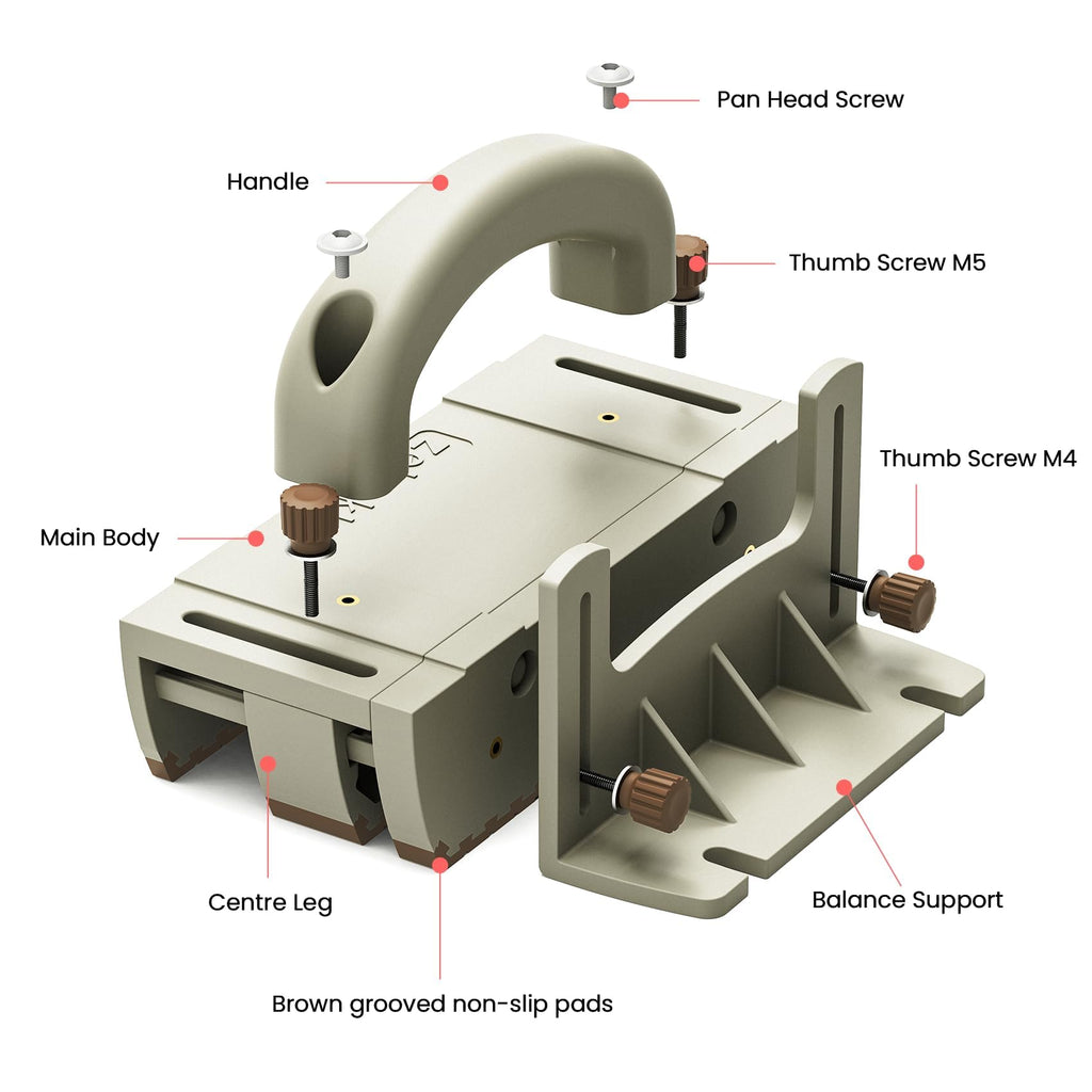 Zebekk Push Block for Table Saws, Router Tables, Band Saws & Jointers