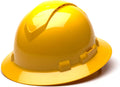 Pyramex Ridgeline Full Brim Hard Hat 4 Point Ratchet Vented