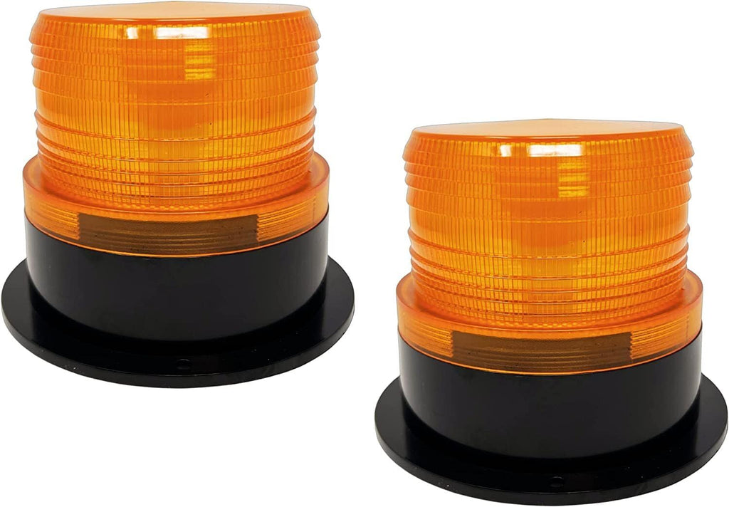 2x 24 LED Amber Forklift Beacon Strobe Light Safety Warning Flashing Lights Magnetic Base Surface Screw Mount 12V-24V