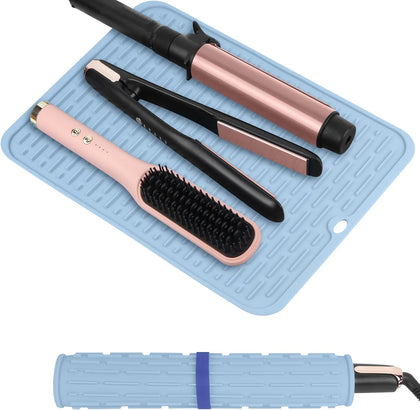 Oversize Silicone Heat Resistant Mat for Hair Tools(14.2" x 11")