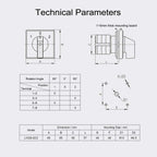 Changeover Switch LW28-32 3 Positions 8 Terminals Universal Rotary Cam Selector Latching Switches 690V 32A