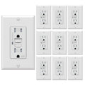 [10 Pack] WEBANG Self-Test GFCI Outlets, Tamper-Resistant and Weather-Resistant, GFCI Receptacle with LED Indicator