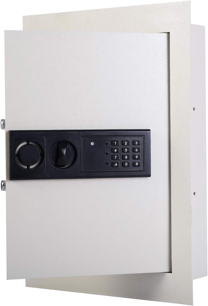 Digital Flat Recessed Wall Safe Security Lock Gun Cash Box