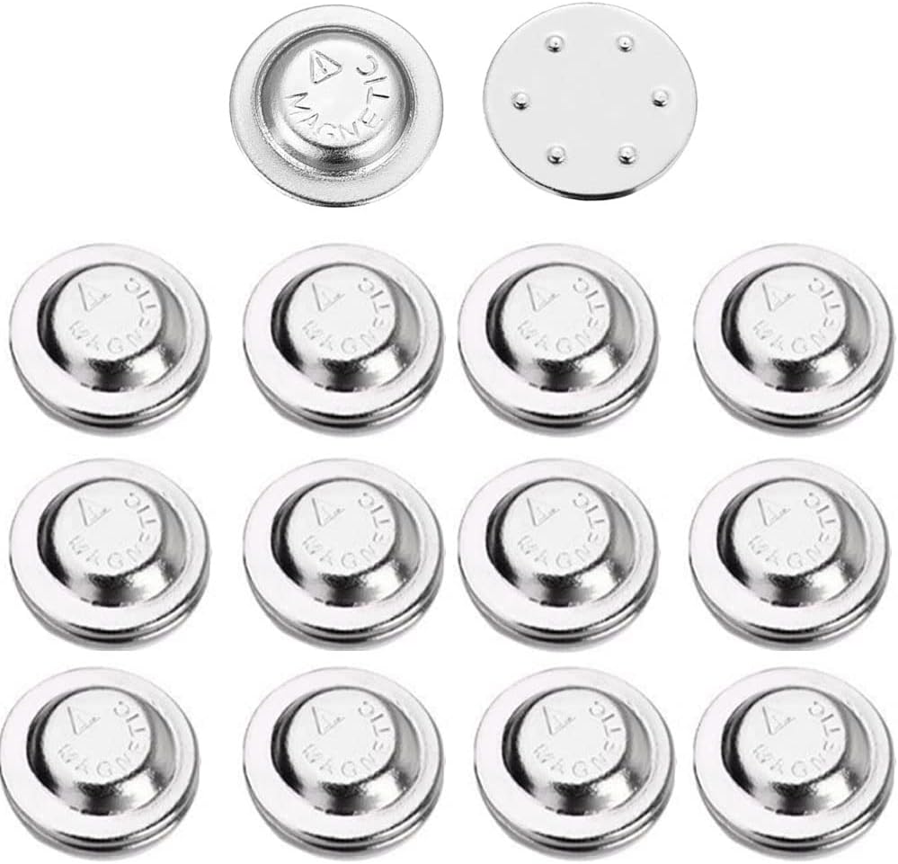 Magnetic Name Tag/ID Badge Holder, Strong Fastener with Adhesive on Front Plate,Strength Neodymium Magnets 30-Pack