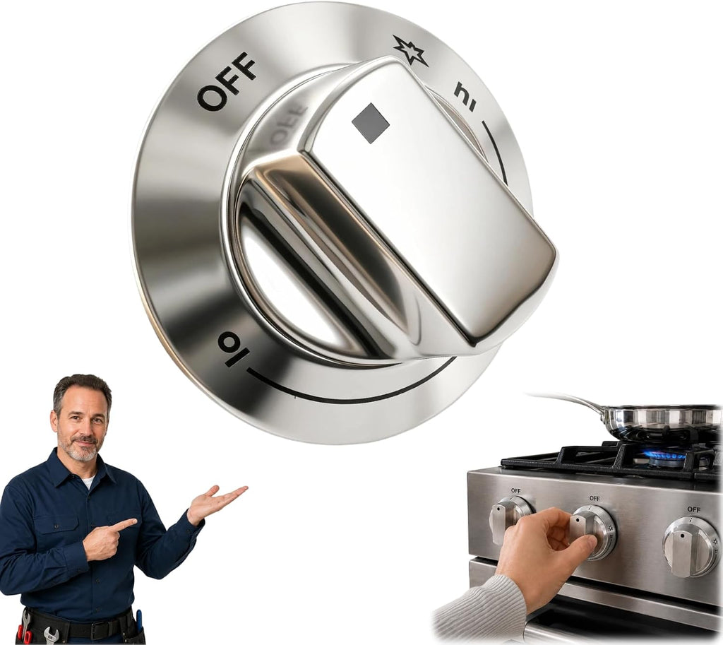 318242275 Burner Control Knob Replacement for electrolux Gas Stove Range Cooktop, Fits E30DF74TPSA E30GF74TPSA E36DF76TPSB, Replace 3513943 AP5809411 PS9495232 EAP9495232 (1)