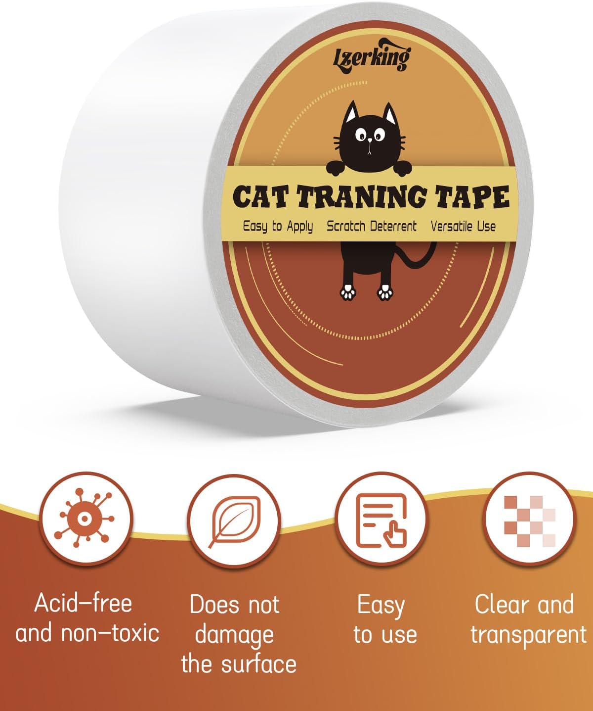 Clear Double Sided Tape 2 Rolls Clear Removable Wall Safe Heavy Duty Double Sides Self Sticky Wall Fabric Tape for