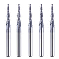 SpeTool 5Pc/Pack Tapered Cone 1/8 End Mills 0.5MM Cutting Radius(1.0mm Diameter) 3D Wood Engrave CNC Router Bits Tools