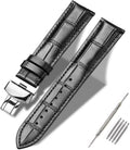 Genuine Leather Band Alligator and Cowhide Replacement Deployment Buckle Watch strap18mm to 24mm Crocodile Leather