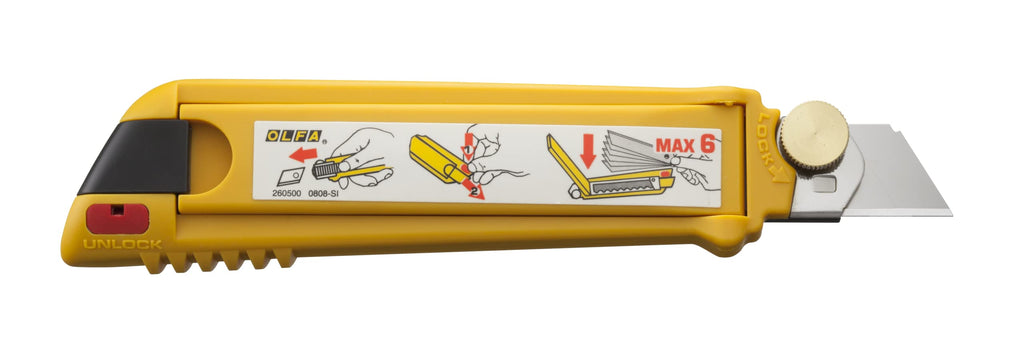 18mm Multi-Blade Utility Knife (PL-1) - 5-Blade Chamber, Long-Run