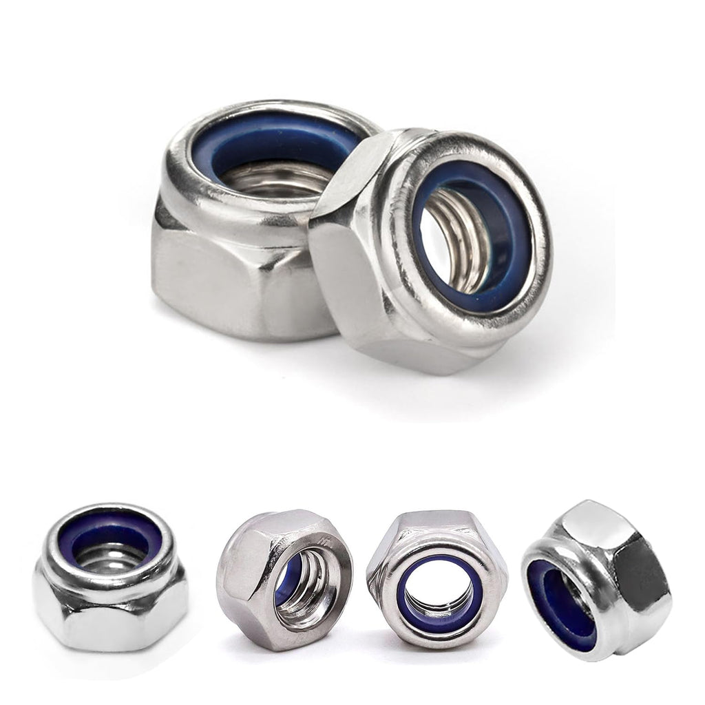 M8 1.25 Locknuts Metric Nylon Inserted Hex Lock Nuts