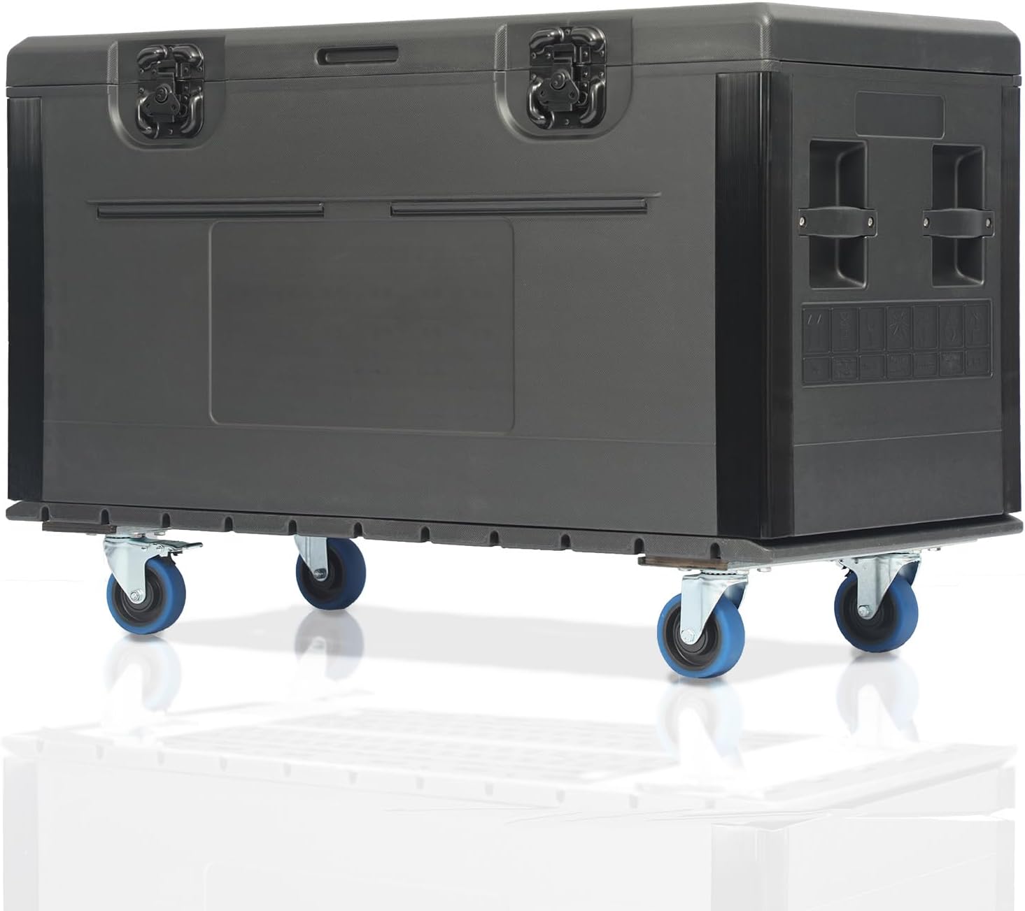 Cable Trunk Road Case with Wheels 44" x 22" x 24" Professional Stackable Heavy Duty ATA Rolling Road Case for DJ